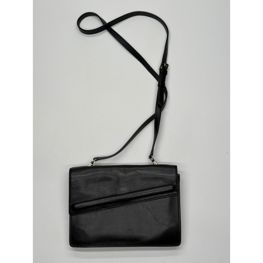 Coco Rocha x botkier shoulder crossbody or clutch bag. Black Leather.